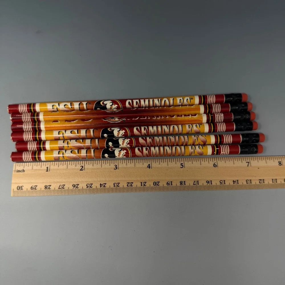 Florida State University FSU Seminoles Vintage Pencils Lot of 6 Garnet Gold NCAA